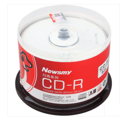 紐曼(Newsmy)CD-R光盤/刻錄盤 丹青系列 52速700M 桶裝50片空白光盤