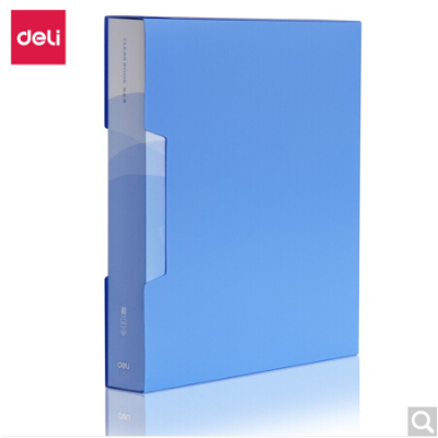 得力(deli)5280 A4/80頁高檔加厚大容量資料冊 插袋活頁文件夾 文件收納冊