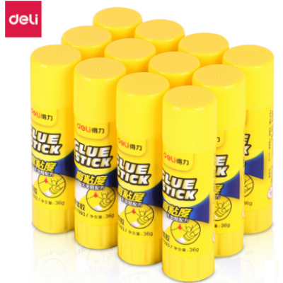 得力(deli)大號(hào)36g固體膠棒強(qiáng)力安全辦公文具高粘度飾品材料 得力(deli)膠棒7093大號(hào)36g(12只裝)