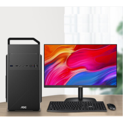 AOC CB112D  英特爾六核/酷睿I5 九代家用商用辦公臺式組裝電腦 酷睿I5 九代六核+8G內(nèi)存 +SSD240GB+1TB機(jī)械硬盤+1GB獨(dú)立顯卡 23.8英寸顯示器