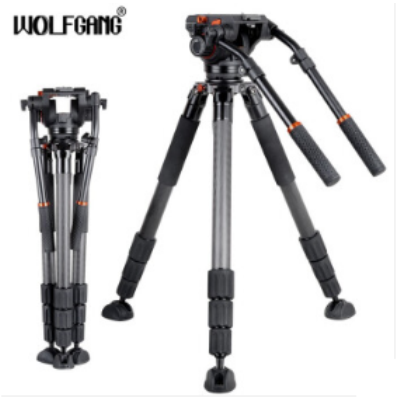沃爾夫?qū)╓OLFGANG)JZ-982+YT08 碳纖維三腳架雙手柄液壓阻尼云臺碳纖維套裝3節(jié) 承重25kg 沃爾夫?qū)_架JZ-982