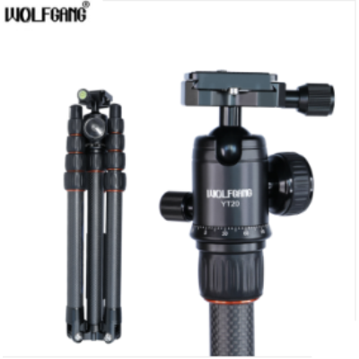 沃爾夫岡(WOLFGANG)JZ-825+YT20炭纖維三腳架佳能索尼松下尼康單反微單攝像機球形云臺三腳架 炭纖維三腳架沃爾夫岡JZ-825