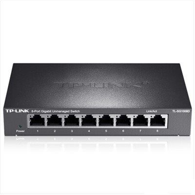TP-LINK 8口千兆交換機(jī) 企業(yè)級(jí)交換器 監(jiān)控網(wǎng)絡(luò)網(wǎng)線分線器 TL-SG1008D