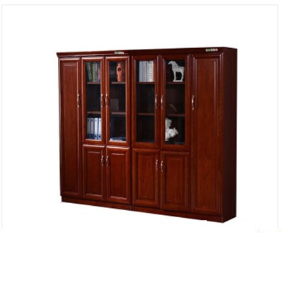 一利(YILI)YL-2702辦公家具六門文件柜實(shí)木貼皮資料柜儲(chǔ)物柜紅胡桃色
